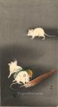 three white mice 1900 Ohara Koson Shin hanga